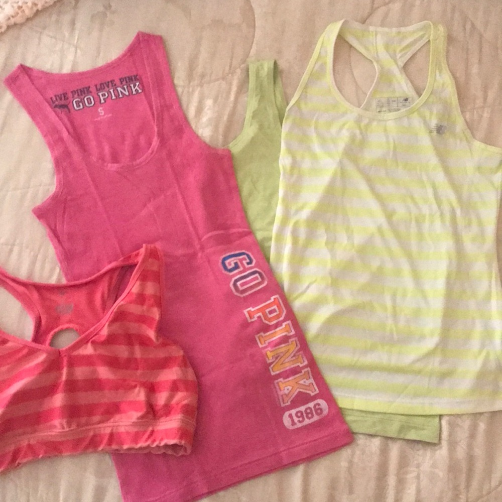 4 for 1 Deal! fitness tank tops! 😀 PINK VS AND NB